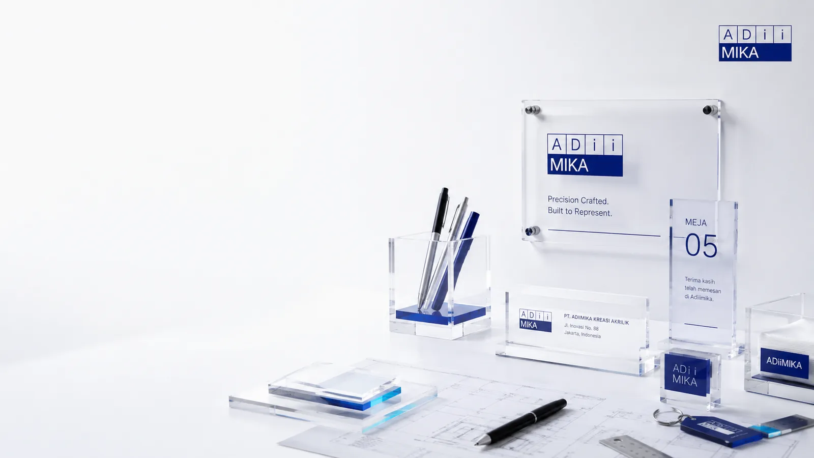 Closing CTA Adiimika untuk mengirim brief project produksi akrilik custom