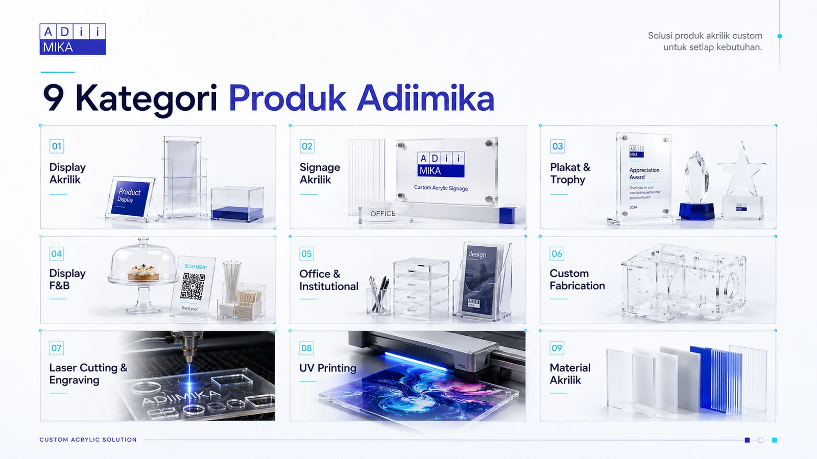 Sembilan kategori produk Adiimika