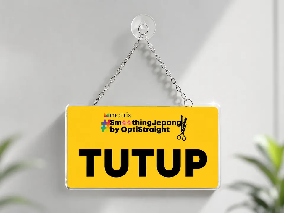 Project corporate Tutup sign