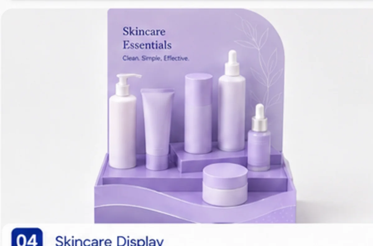 Skincare product display