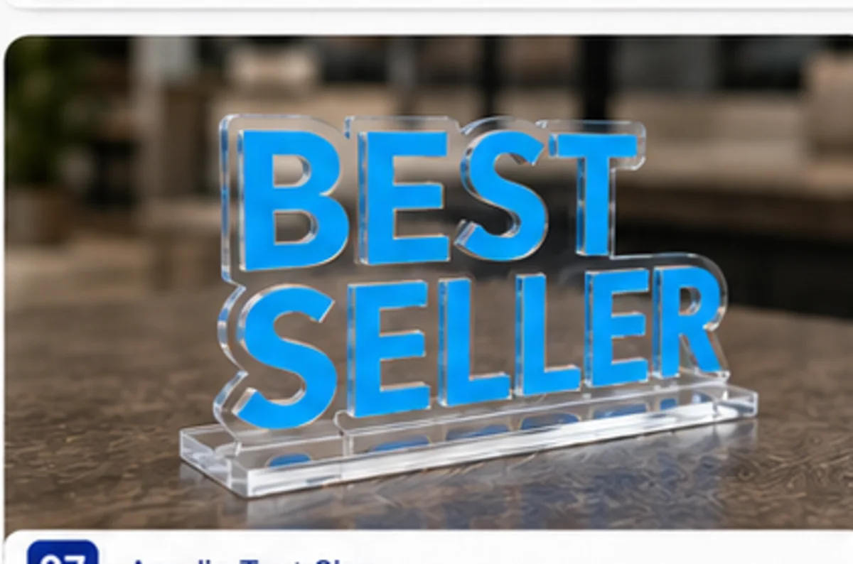 Acrylic text sign best seller