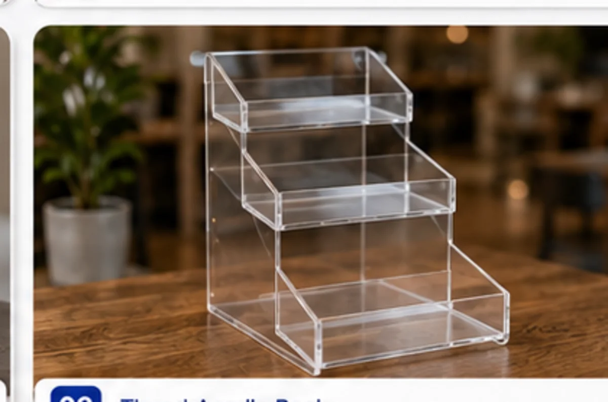 Tiered acrylic rack