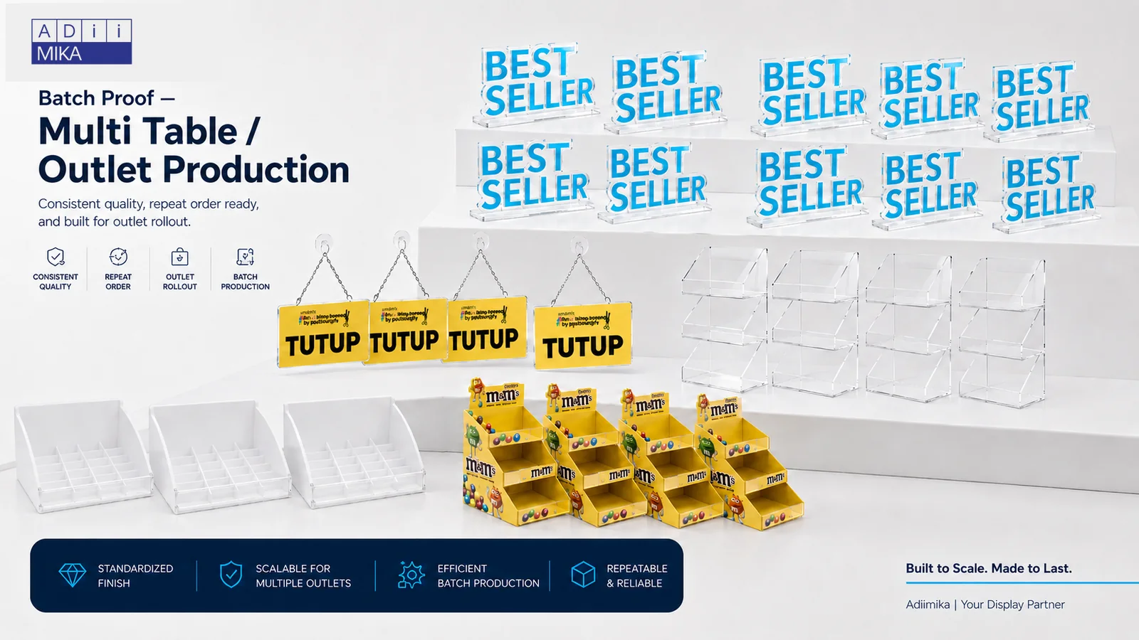 Batch production proof untuk kebutuhan multi table dan outlet