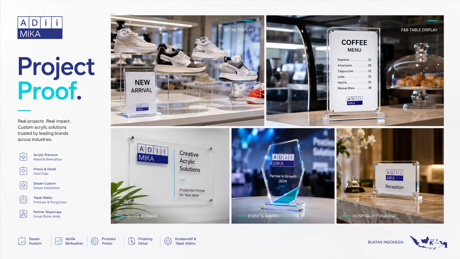 Project proof Adiimika untuk retail F&B corporate hospitality dan event